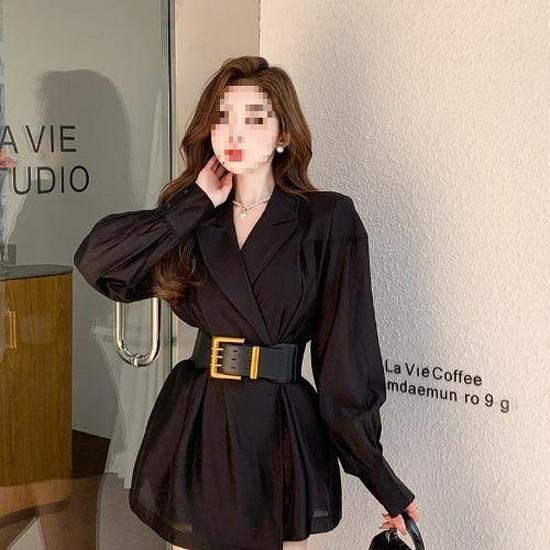 2026 Spring/Summer Women s Breathable Mesh Patchwork Suit Dress: Trendy, Loose, and Lightweight. XL