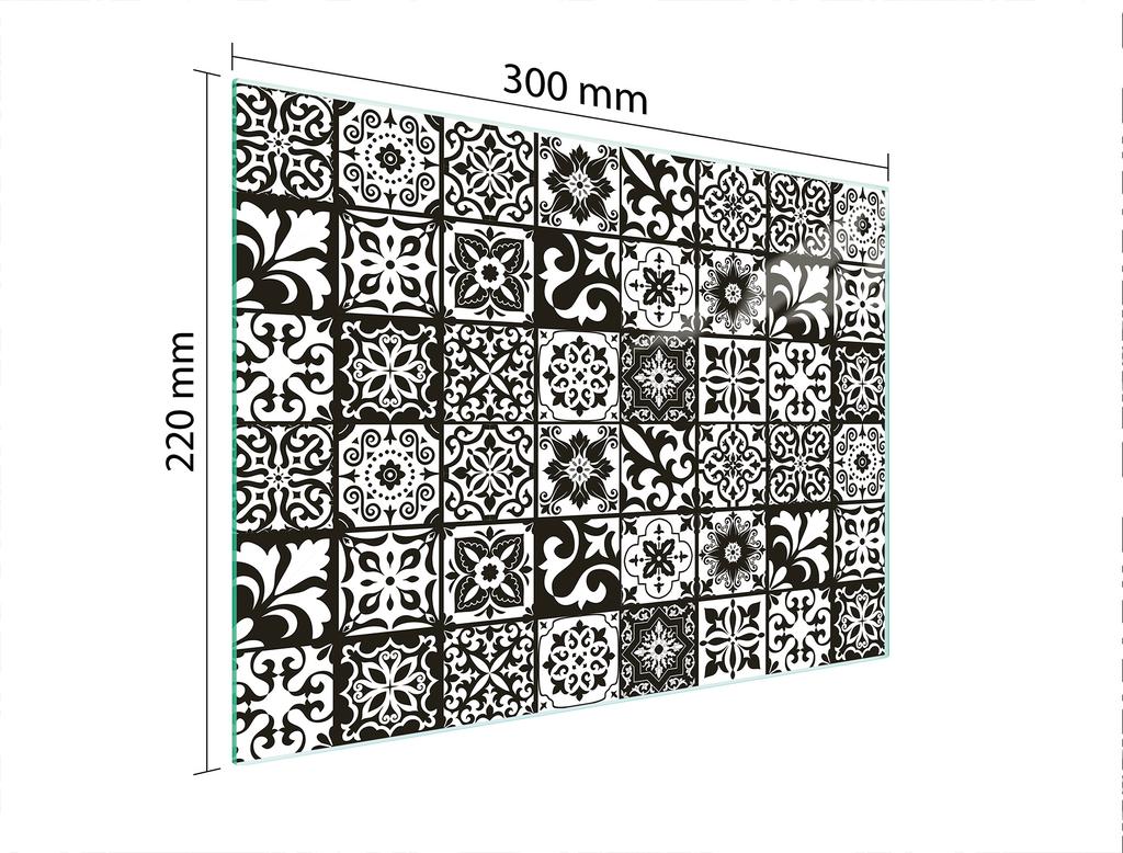 TAGLIERE IN VETRO 30x22 MOSAICO