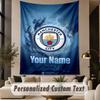 Custom Text Tapestry Manchester City Print Wall Tapestry Indoor Living Room Wall Decor