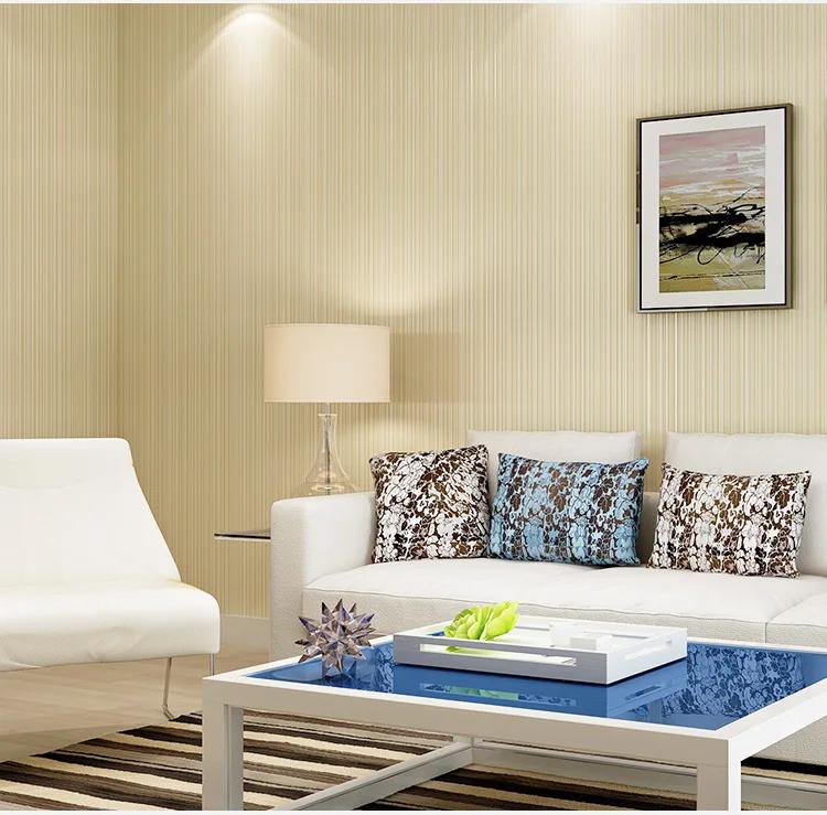 Modern Simple Vertical Stripe Wall Cover Soild Color Nonwoven Wall Cover For Bedroom Living Room Sofa Tv Background Sticker Muraux