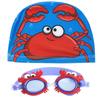Children's Cartoon Swimming Goggles Small Frame Waterproof Anti-fog Boys Girls Swimming Glasses Swimming Cap Diving Equipment