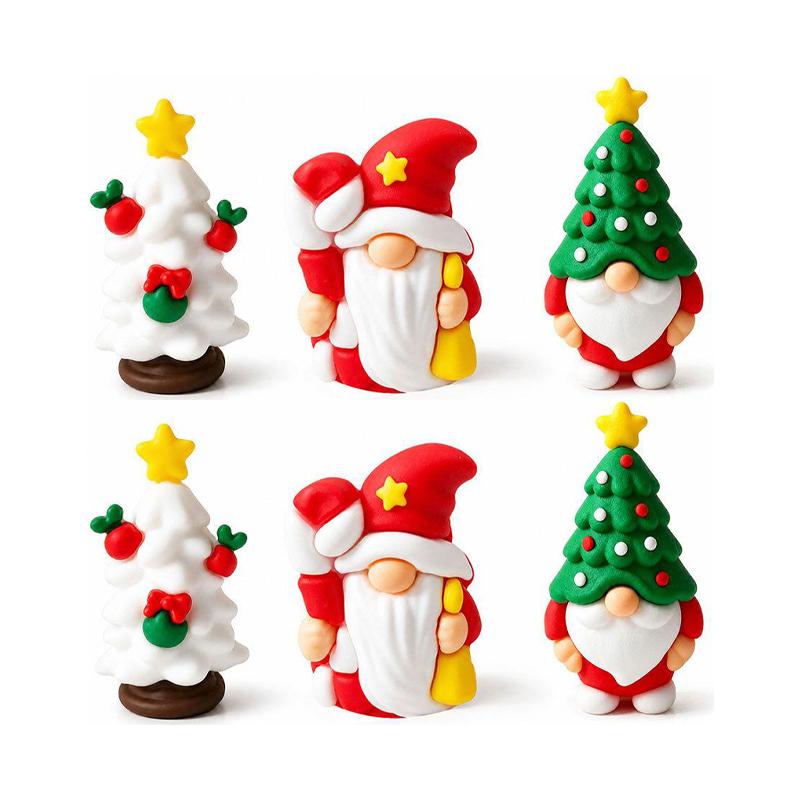 Small Figures Christmas Tree Santa Claus Mini Gnomes Figurines Ornament Christmas Holiday Party Favor Home Decor Supplies