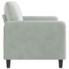 Vidaxl Sofa 2-Osobowa, Jasnoszara, 140 Cm, Tapicerowana Aksamitem