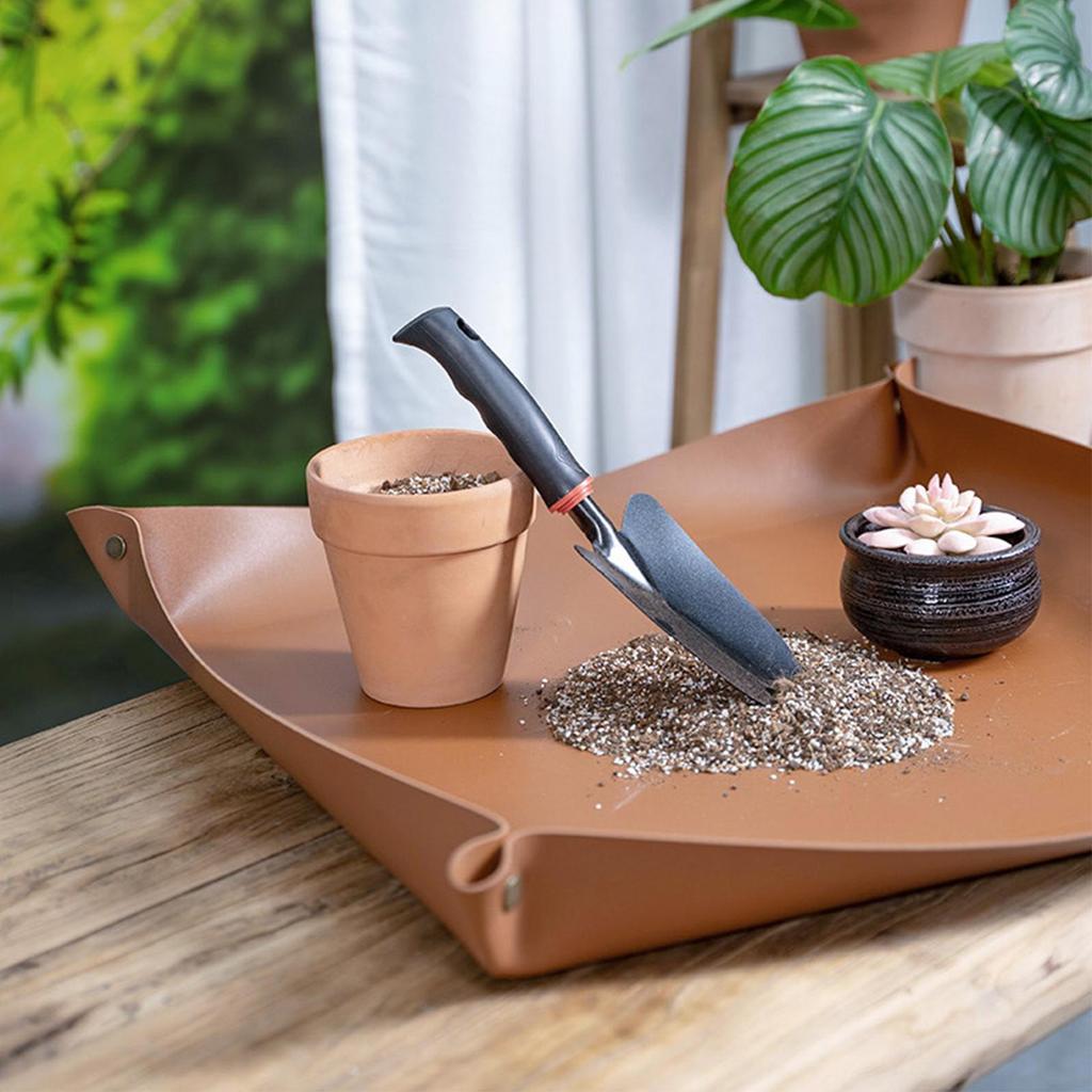 Umtopfmatte faltbar Transplantierschale 26,3x39,3 Zoll Wasserdichte Gartenmatte für Innen Außen Pflanzen Bewässern