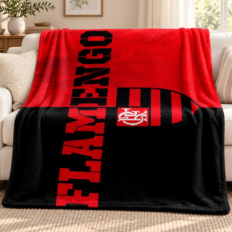 CR Flamengo Blanket Flannel Blanket Soft Cozy Plush Throw for Sofa Bed Lightweight Home Decoration Outdoor Camping
