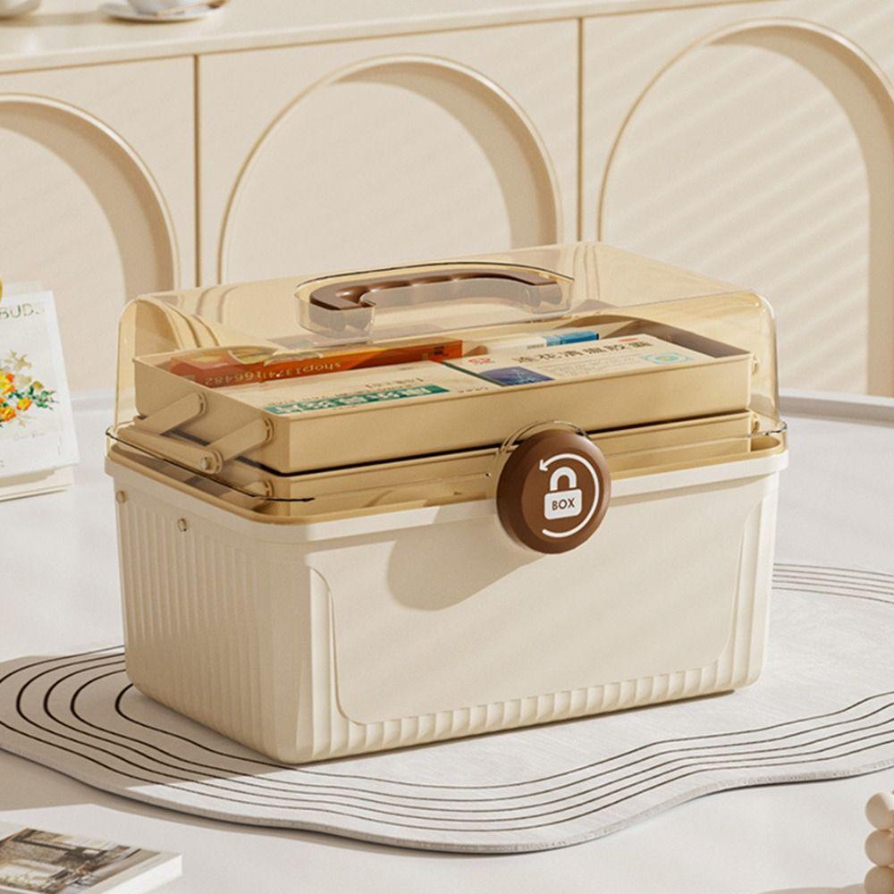 Large Capacity Medicine Box Multi-Layer Jewelry Nail Polish Organizer  Home