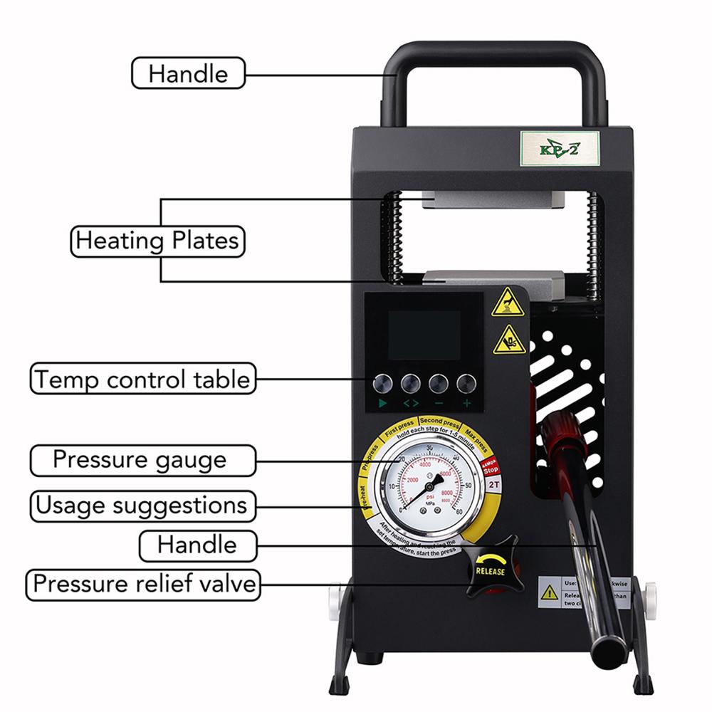 LTQ VAPOR KP-2 Heat Press Machine, 2-ton Dual Heating Plate with Temperature Control - EU Plug
