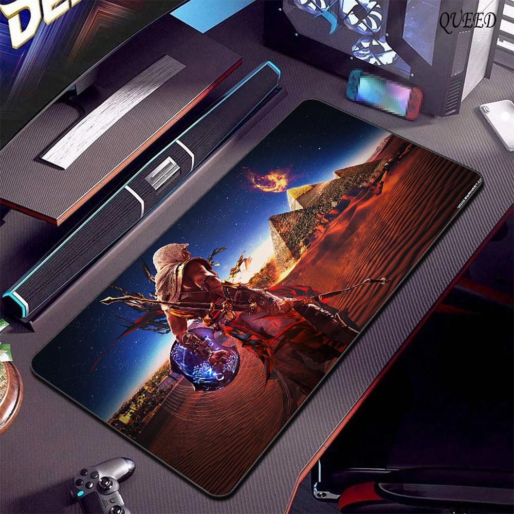 900x400 Large Mouse Pad A-Assassin S -Creed Gaming Mousepad Speed Desk Mat Laptop Gaming Mats For Office Carpet Desk Accessories