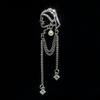 New Creative Full Zircon Tassel Girl Wearing Pearl Earrings Brooch for Women High-end Retro Corsage Suit Pin Jewelry Accessories
