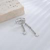 Good Morning Double-Layer Ear Cuff: Stylish No-Piercing Star Tassel with Sparkling Diamonds for Women