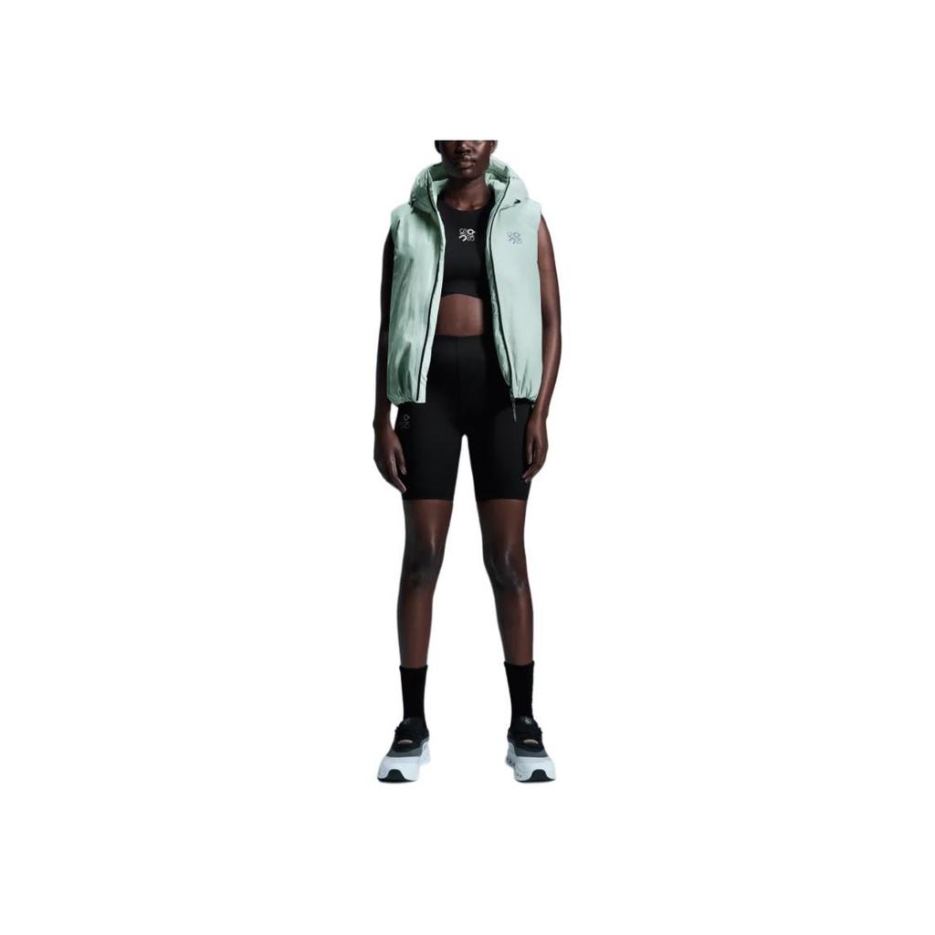 On X Loewe Collaborati Puffer Vest Logo Simple Hooded Sleeveless Vest Women vests Light-Blue 1WE12822919
