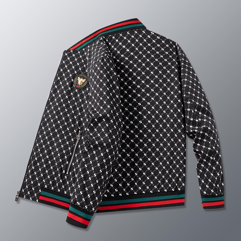 Evropská luxusní pánská bunda s potiskem písmen a baseballovým límcem 2025 Bestseller