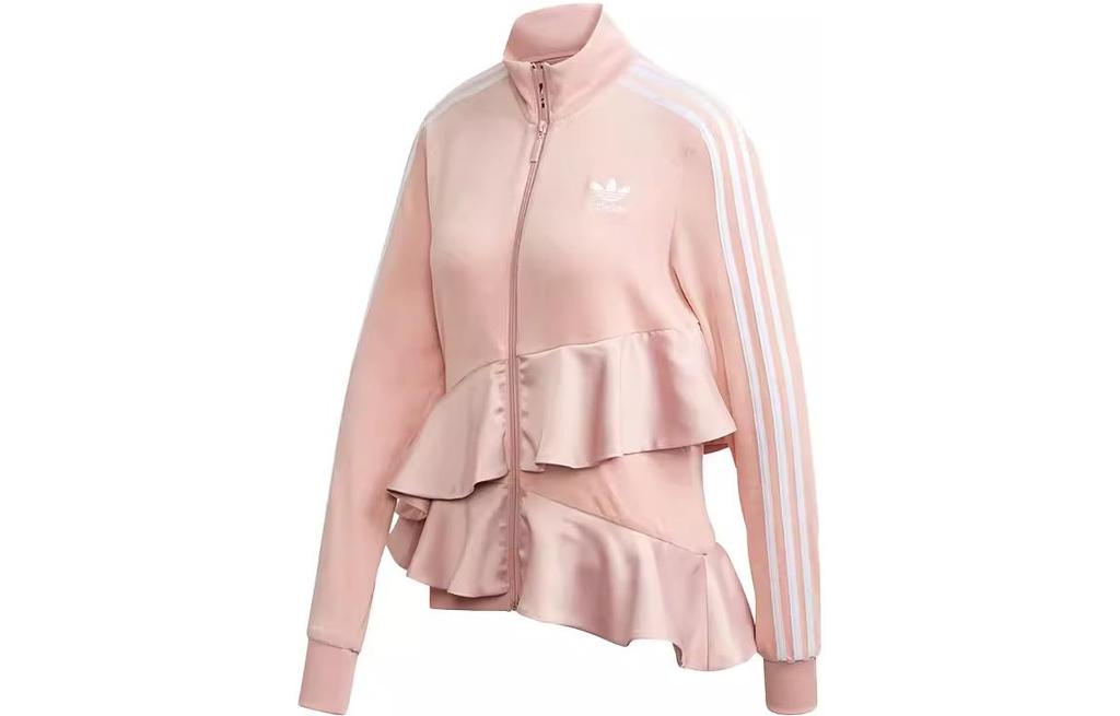 adidas Fluwelen Jassen Dames Lotus Kleur Opstaande Kraag Matig FT9882
