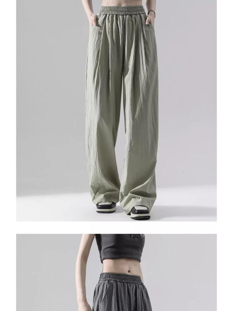 Drapey Wide Leg High Waist Summer Pants for Women - Slimming and Floor-Length, Yamamoto Style 2025