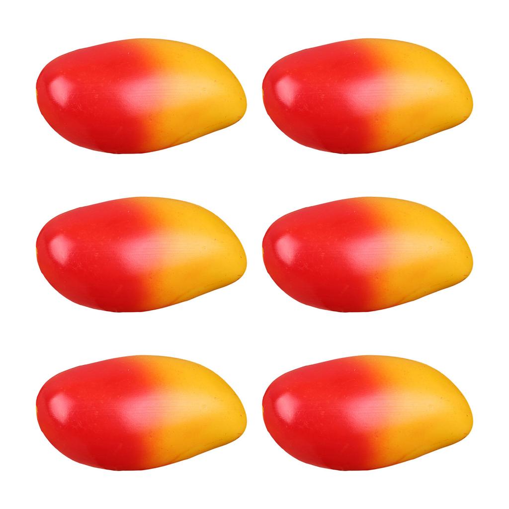 6Pieces Washable Faux Fruit Kitchen Decoration Realistic Fruits Replicas for Festival Parties Supplies and Home Accent