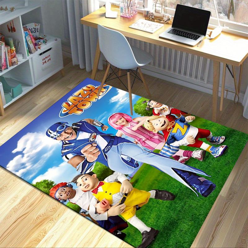 LazyTown Poster Carpet for Playroom Bedroom Living Room Sofa Home Decor,kids Game Area Rug Non-slip Floor Mat