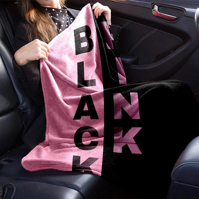 Schwarz und Rosa Mode Decke Flanell Decke für Bett, Sofa, Camping, Wandern, Picknick Zubehör, Geschenk für Familie Fan Geschenke