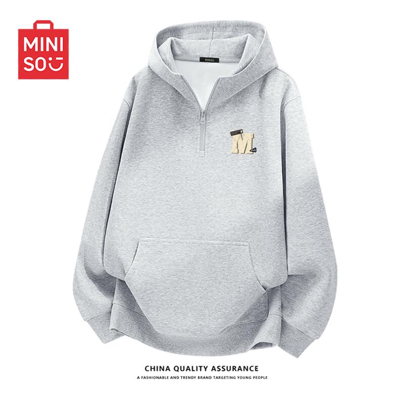 Miniso Men's Half-Zip Hooded Sweatshirt