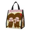 Monchhichi Lunch Bag Black Bento Box Cooler Purse Thermal Insulation Cooler Bag Zipper Compact Bento Bag Soft Cooler Bag Tote Eco It Has Three Main