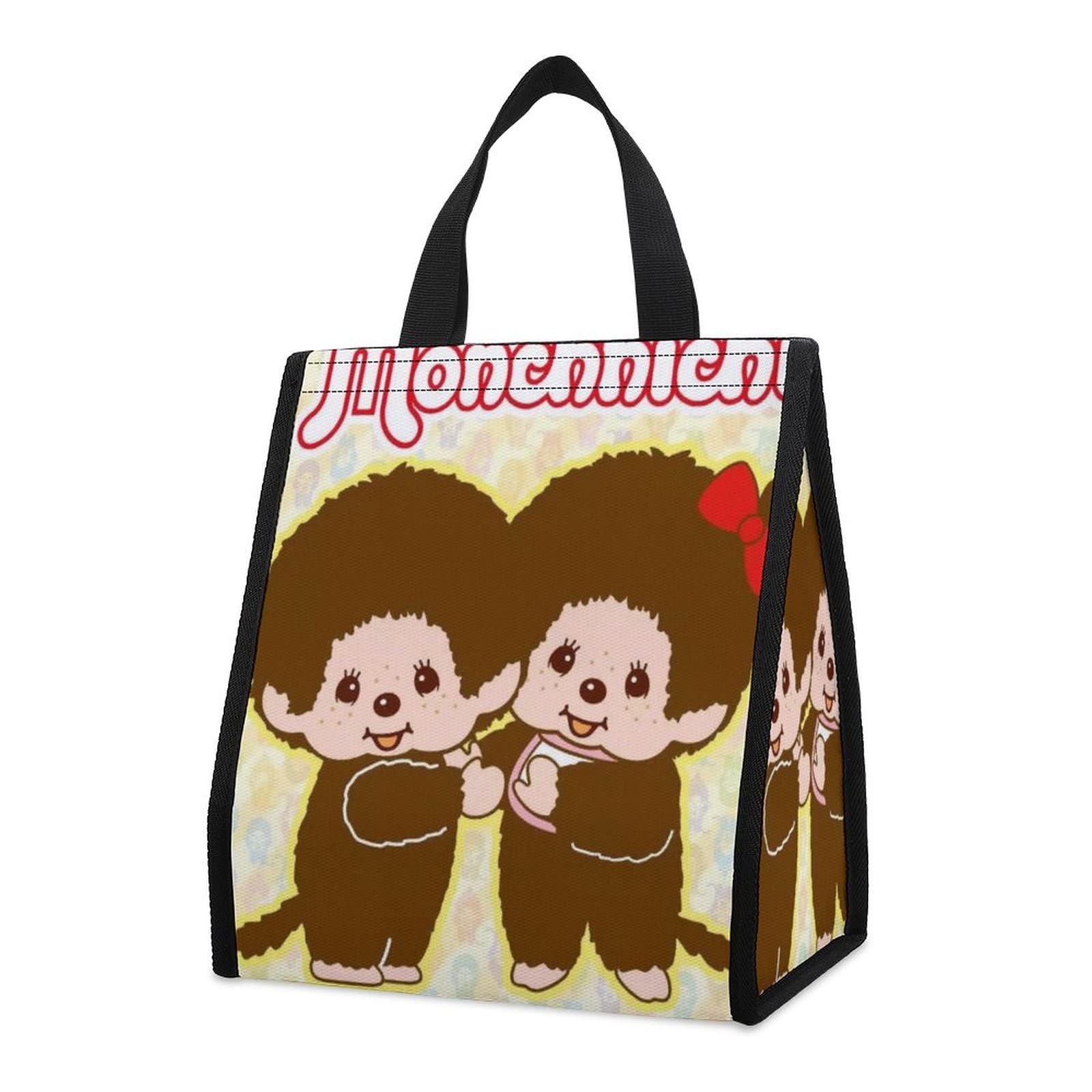 

Сумка для ланча Monchhichi Черная Сумка-холодильник для бенто Термоизоляционная сумка-холодильник На молнии Компактная сумка для бенто Мягкая сумка-холодильник Сумка-тоут Эко У нее три основных