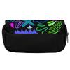Pencil Pouch Double Layer 300D Polyester Zipper Closure with Dual Compartments for Pens Ruler Eraser Scissors for Office School