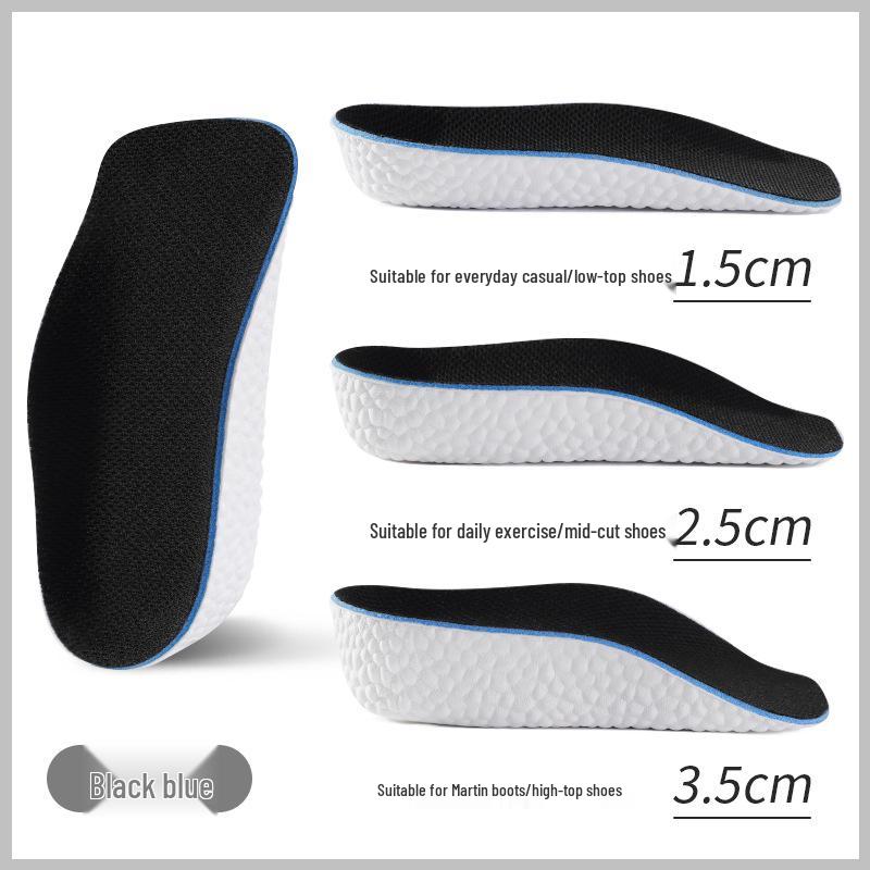 Unisex 7-Point Arch Support Invisible Height-Increasing Sweat-Wicking Insoles for Flat Feet