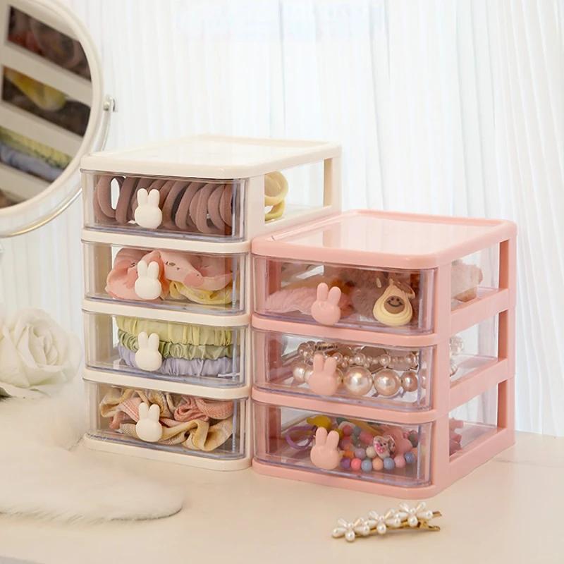 Plastic Hair Accessories Storage Box for Children, Desktop Organizer, Hair Clip, Jewelry, Head Rope, Rubber Band, Kids, Girl