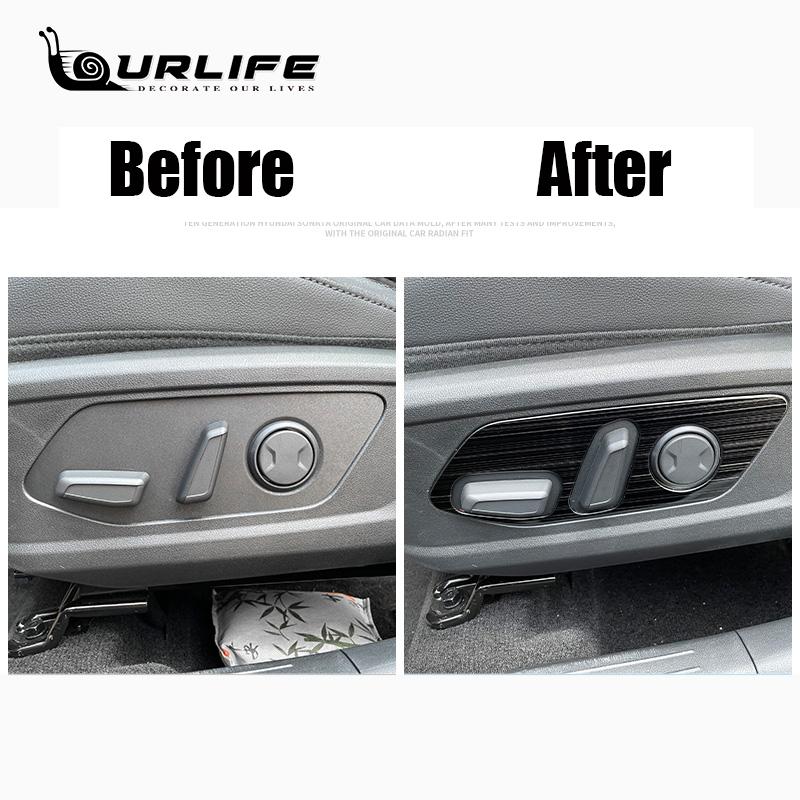 Metallsitzknopfaufkleber Teile Zubehör Innenausstattung Autositzsteuerschalterabdeckung Aufkleberverkleidung Für Hyundai Tucson 