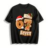 Weihnachts-Lebkuchen Zahl 67 Druck Lässiges Rundhals-Oberteil Reines Baumwoll-T-Shirt