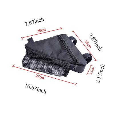 Hike Camping Outdoor Cycling Mountain Bike Crossbeam Triangle Bag Strap with Water Cups Zipper Accessories