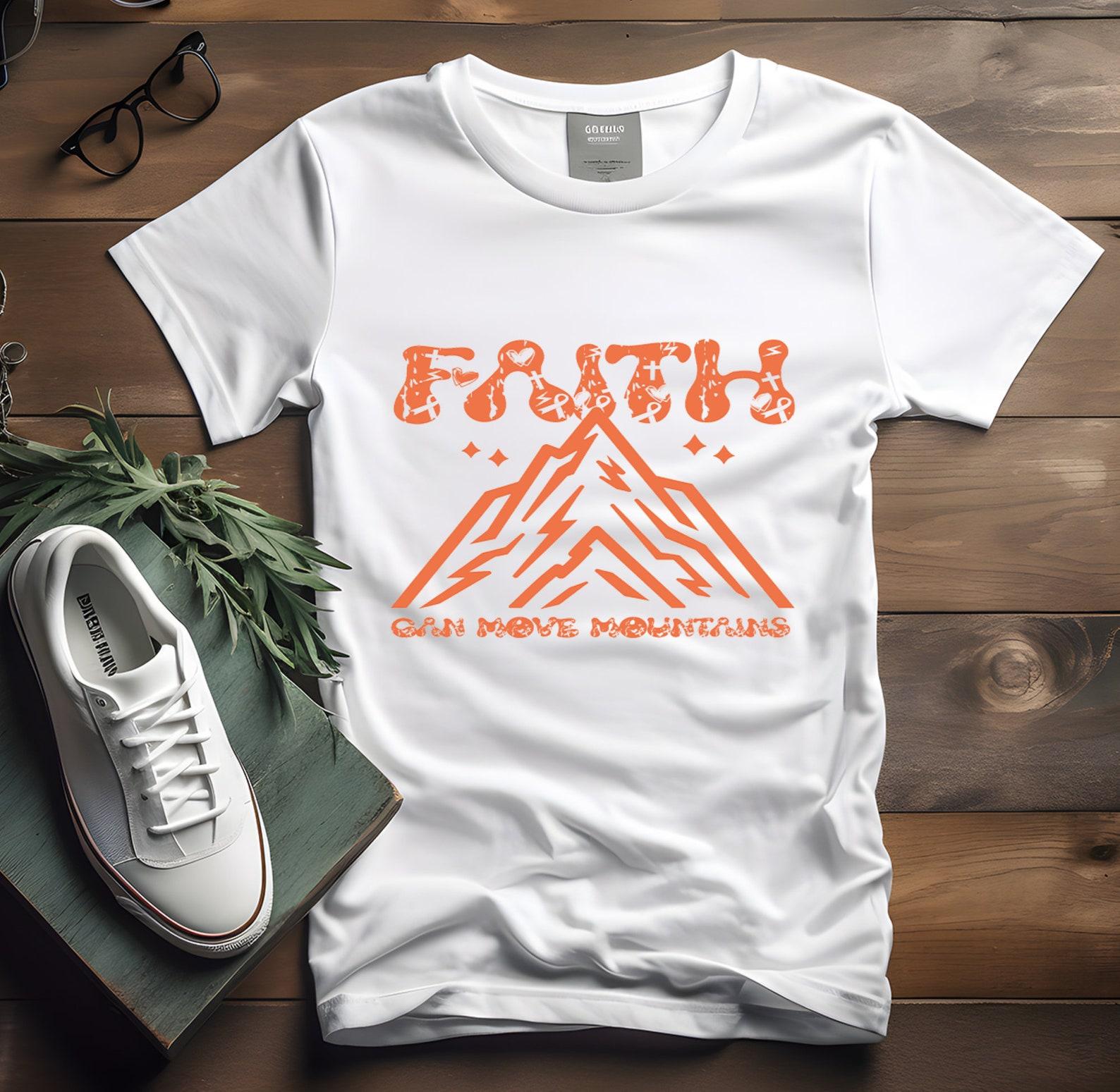 Faith Moves Mountains T-shirt: Christian Graphic Tee S