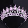 Baroque Crystal Crown Tiara Headband For Women Rhinestone Prom Diadem Crown Bridal Wedding Hair Accessories Jewelry Crown Tiara