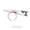 Funny Scary Hair Hoop Halloween Perform Props Axe Saw Nail Knife Headwear Fake Blood Scene