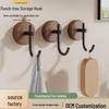 Walnut Solid Wood Door Hook, Nail-Free Wall-Mounted Clothes Hanger for Bedroom Decor