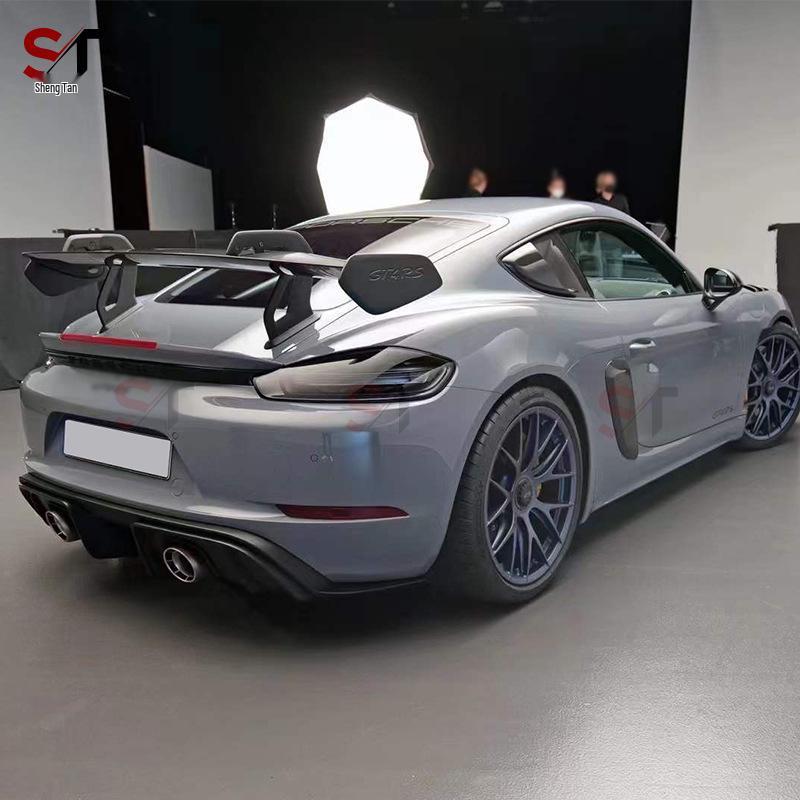 Porsche 718 Carbon Fiber GT4RS Style Rear Spoiler & Diffuser Wing