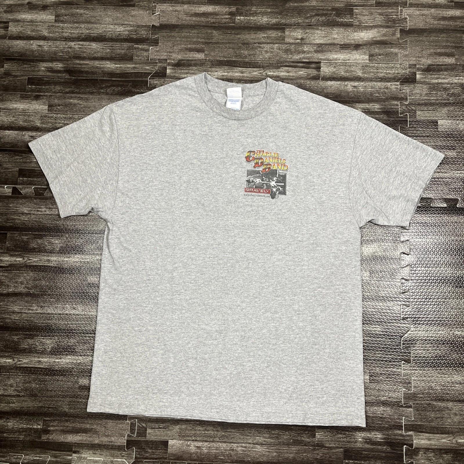 

Vintage Y2K Charlie Daniels Band Gravely Tshirt XL Grey USA Made Music Casual L