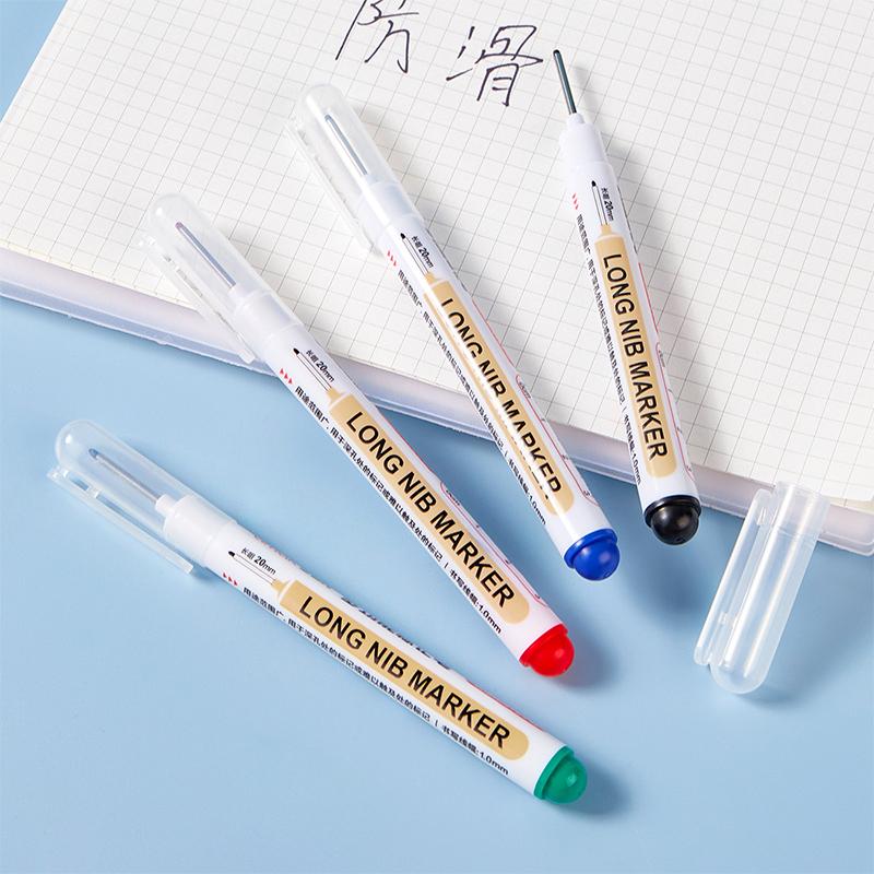 Long Needle 20mm Marker Pen for Deep Hole Marking Screw On Metal Bathroom Woodworking Tile Construction Projects