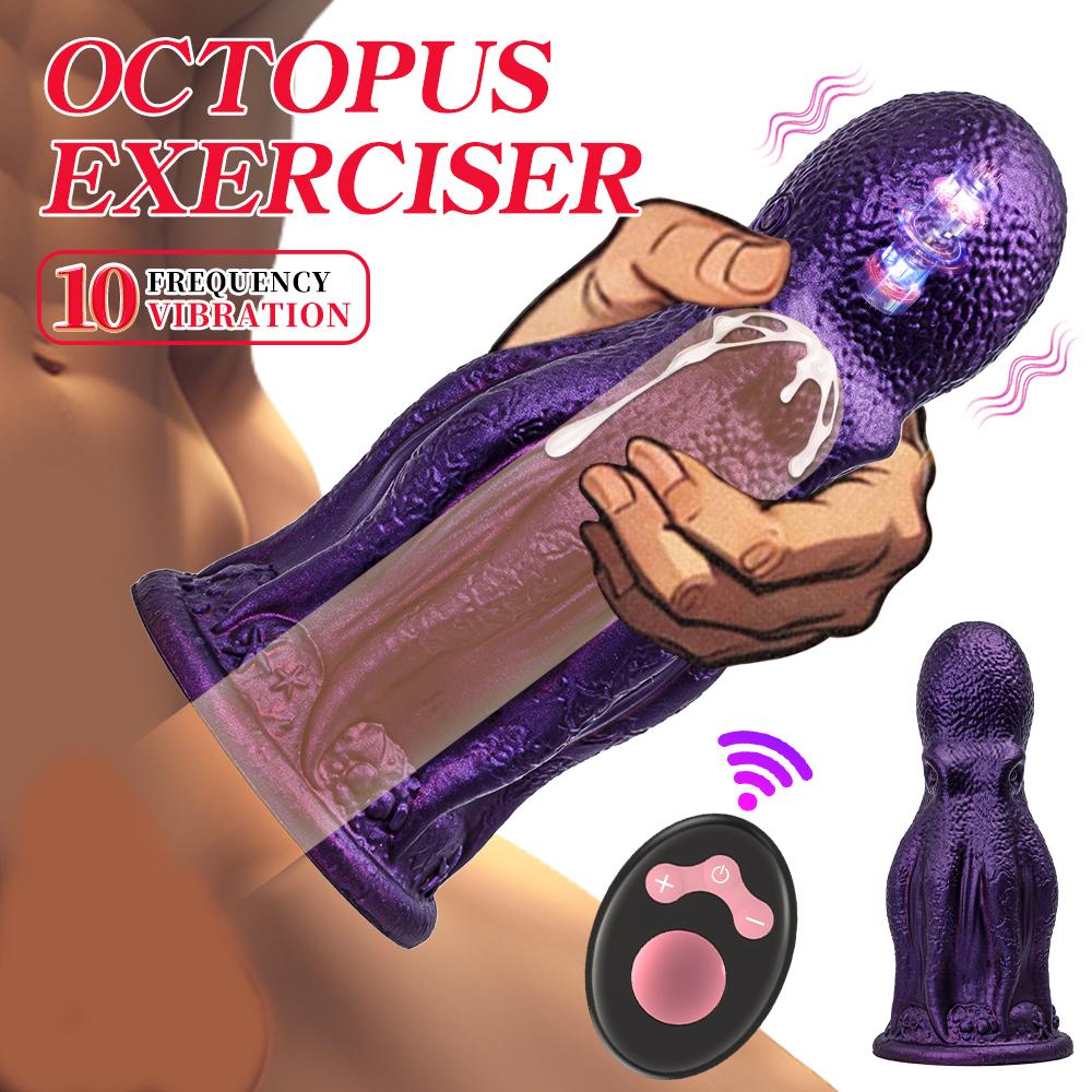 Octopus Male Masturbator Penis Vibrator Male Sex Toys Adult Toy 10 Strong Vibration Penis Vibrator Trainer Couples Sex Toy