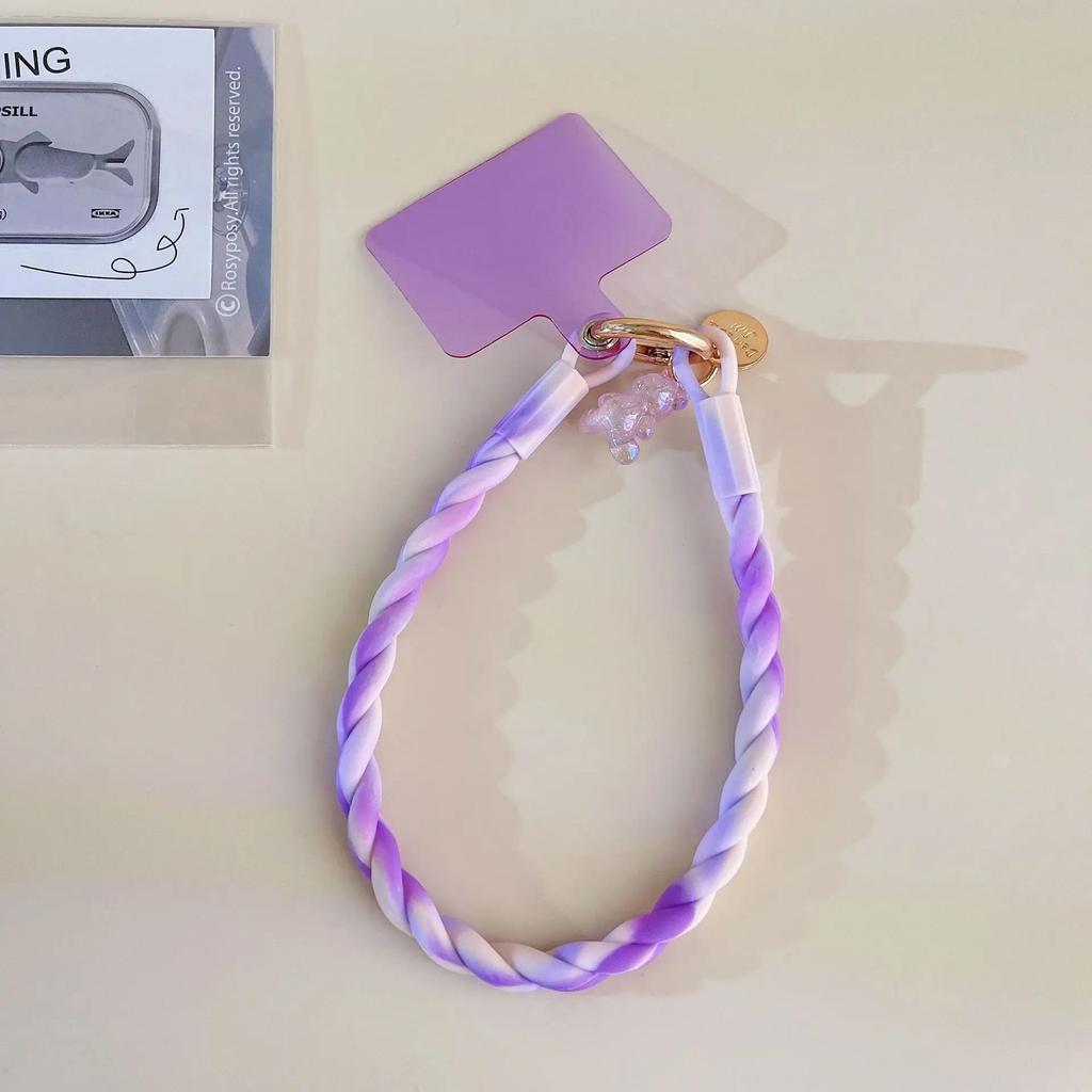 1pcs Luminous Bear Phone DYM Straps Lanyard Cute Pendant Silicone Stylish Strap Long Sport Lanyards for iPhone Mobile Phone