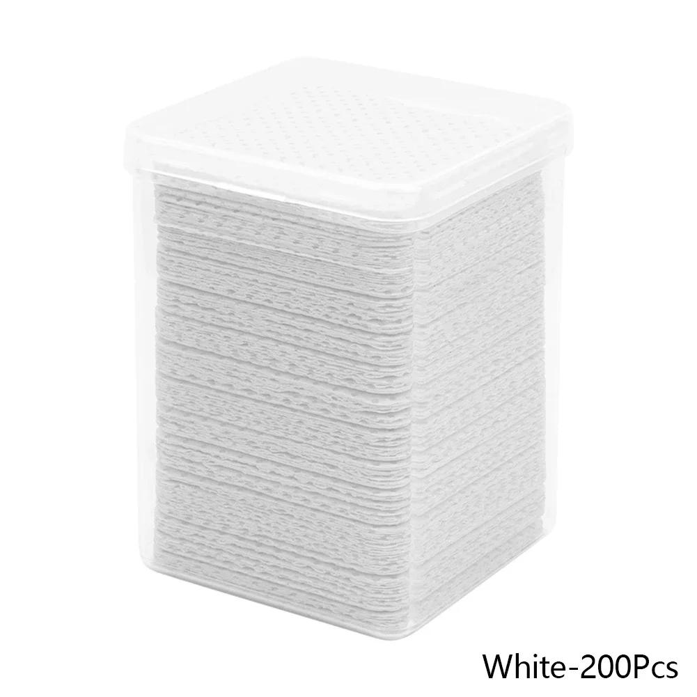 200Pcs Lint-Free Paper Cotton Wipes Eyelash Extension Glue Remover Pads Lashes Grafting Cleaning Glue Mouth Wipe Makeup Tool