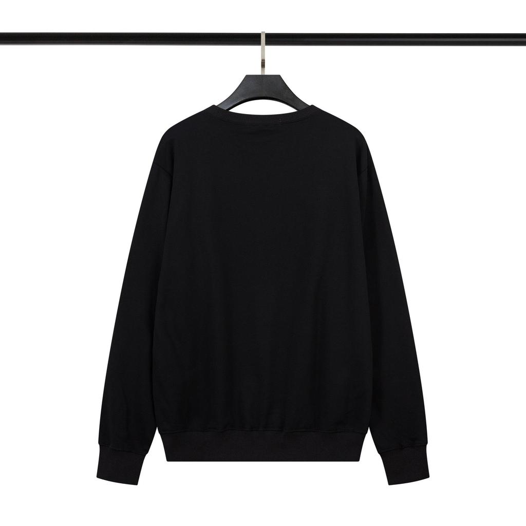 Cross ClassicSTONE Solid Round Neck Badge Long Sleeve Unisex Hoodie