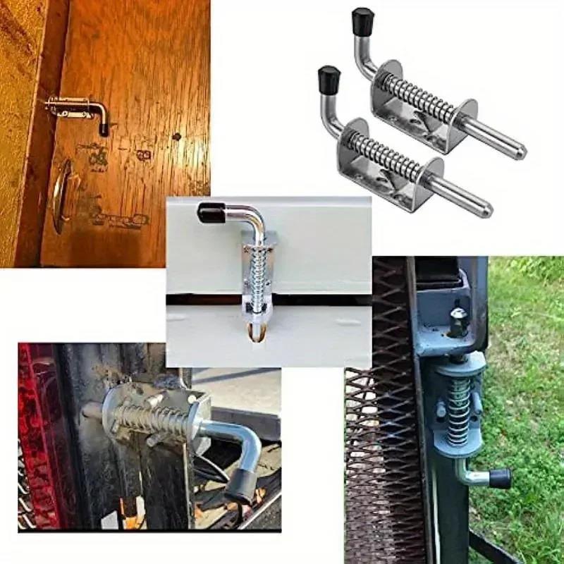 304 Stainless Steel Spring Latch Pin - Durable Window Cabinet Hinges Security Bolt For Household Doors