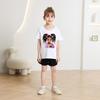 Girls' Cartoon Print Casual Round Neck Short-Sleeve T-Shirt - Summer Collection