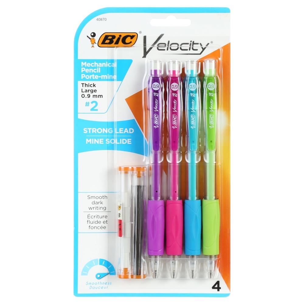 

0.9mm Mechanical Pencils Shatter Resistant Refillable Erasers Comfortable Grip School Office Writing Instruments 4 Pack United States