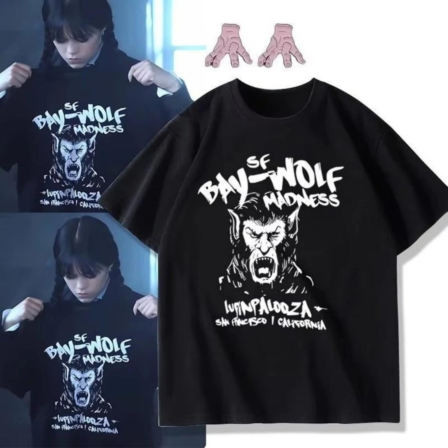 

Wednesday Pattern Printed T-shirts Summer Luxury Brand Cotton Men s and Women s T-shirts Short Sleeves Y2k Oversize Tops Tee S чёрный