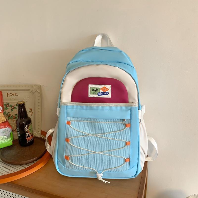 Canvas Backpack Female College Student Schoolbag Simple Harajuku High School Student Junior High School Student Large Capacity Travel Backpack