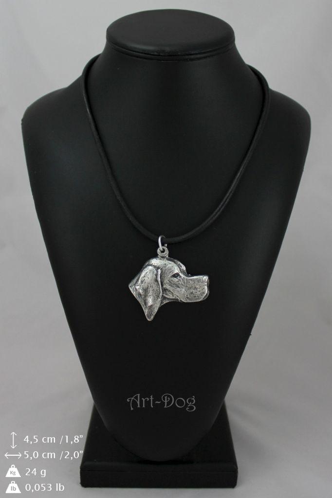 English Pointer - Halskette mit Hund, versilberter Anhänger für Hundefans, einzigartiger Schmuck der Marke Art-Dog
