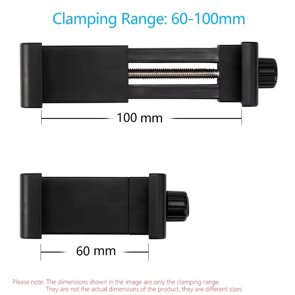 Tripod Mount Universal 360 Degree Mobile Phone Clip for 1/4" Screw Holes Cellphone Holder Desk Tripod Adapter For Phone