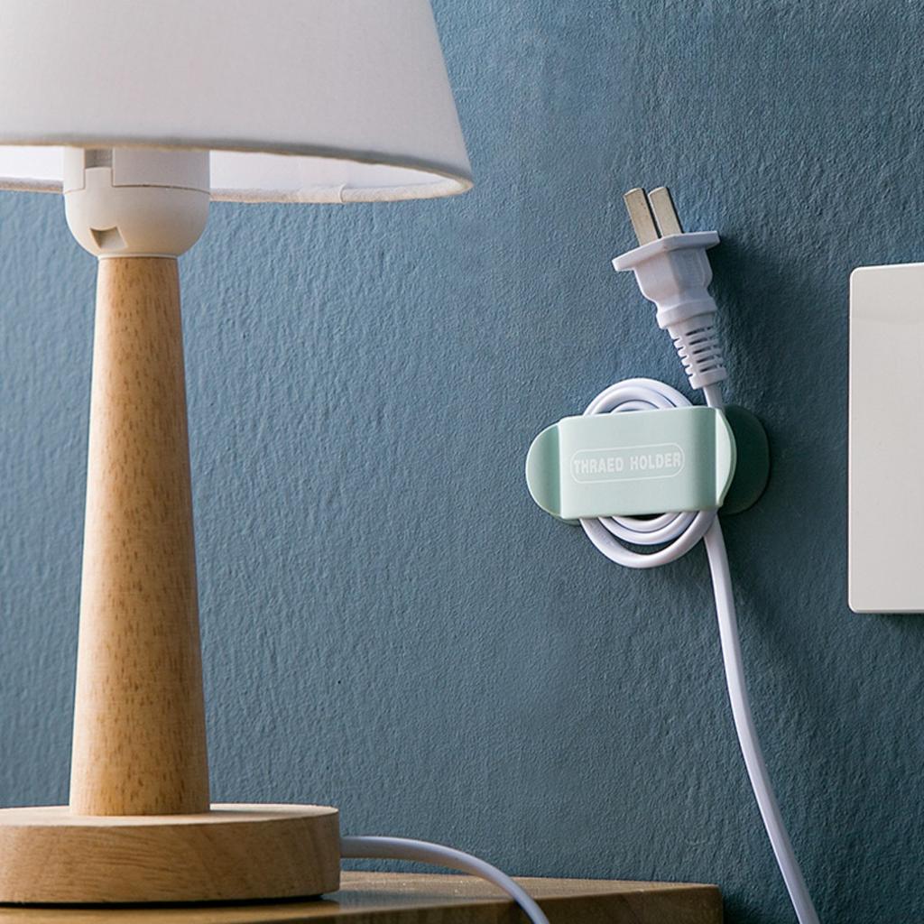 Wandhaken Desktop-Kabelorganisator Selbstklemmende Kabelklemme für Steckdose Netzstecker Kopfhörer Datenleitung Management Heimzubehör