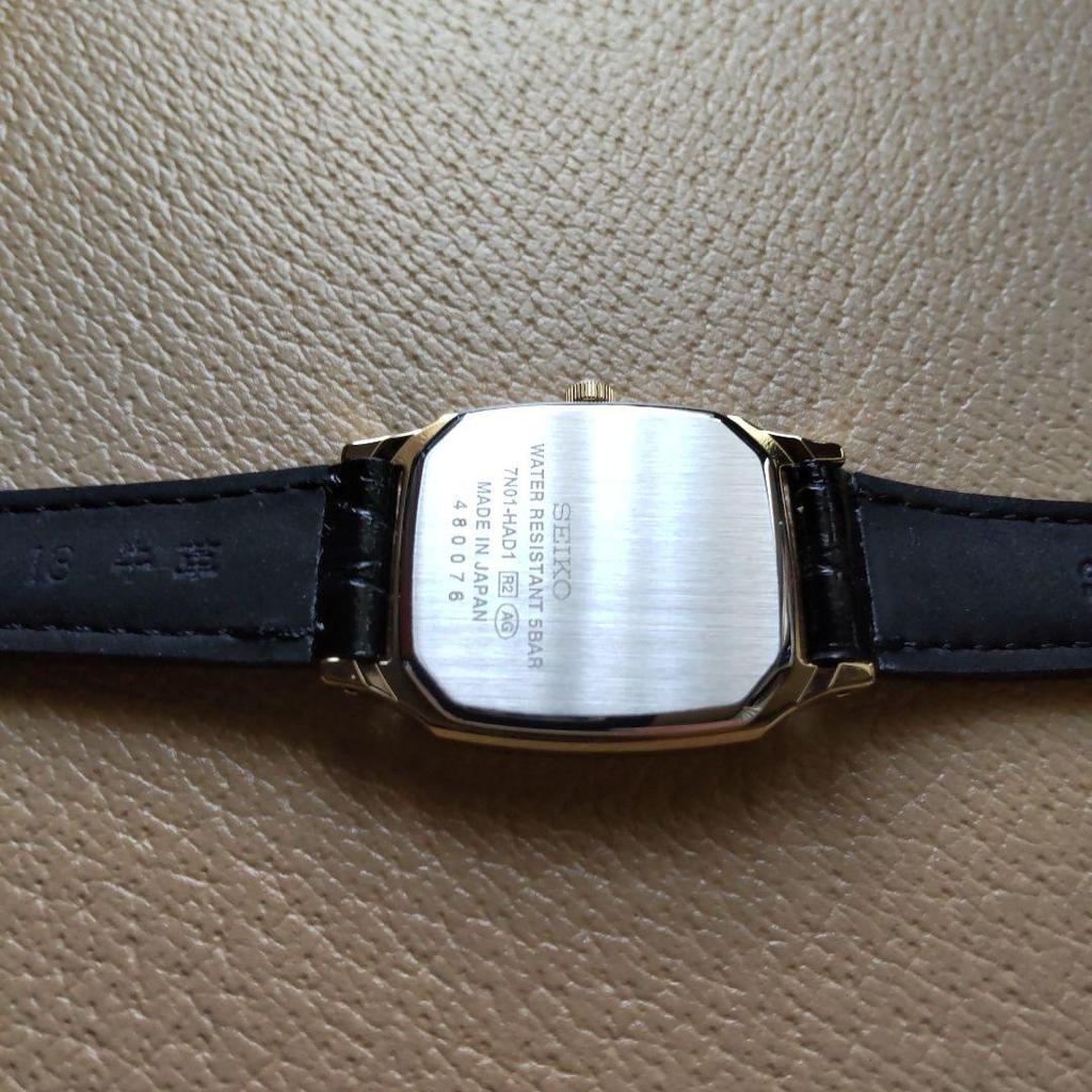 [USED] Seiko ladies' watch, black leather